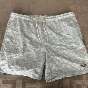 PacSun Shorts Mens XL‎ Blue Geometric Swim Trunks Mesh Lined Elastic Waist